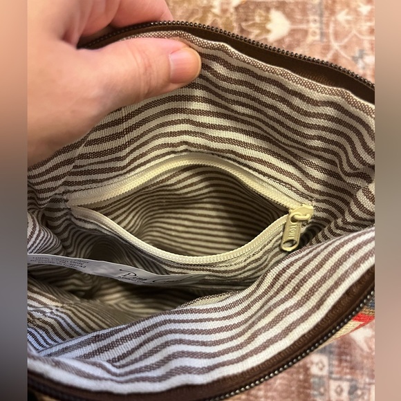 Southwest Woven Crossbody Bag with Cactus Accessory - Picture 2 of 6